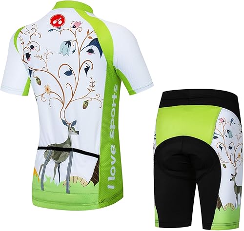 Miniatura 2 de Niños Ciclismo Jersey Conjunto Ropa Niños Niñas Pantalones Cortos Pad Trajes