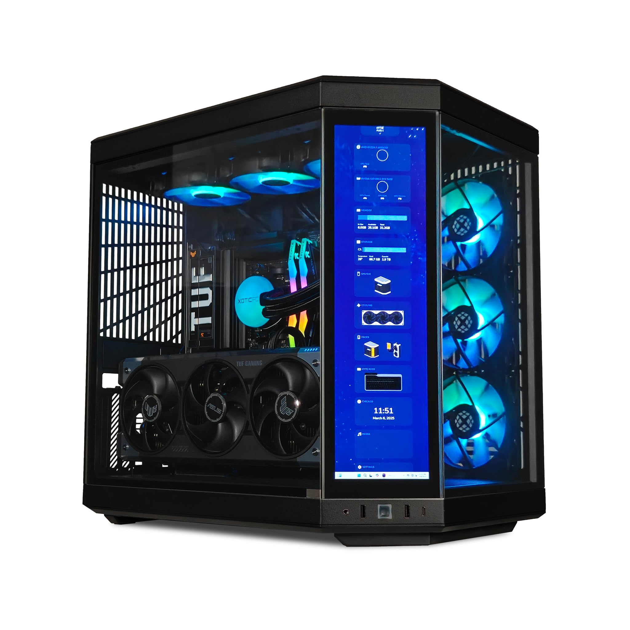 XOTICPC Y70 Ultimate Gaming Desktop, AMD Ryzen 7 9800X3D 4.7GHz (5.2GHz Turbo Boost), RTX 5080 16GB, 2TB NVMe SSD, 32GB DDR5 RAM, 850W Gold PSU, Win 11