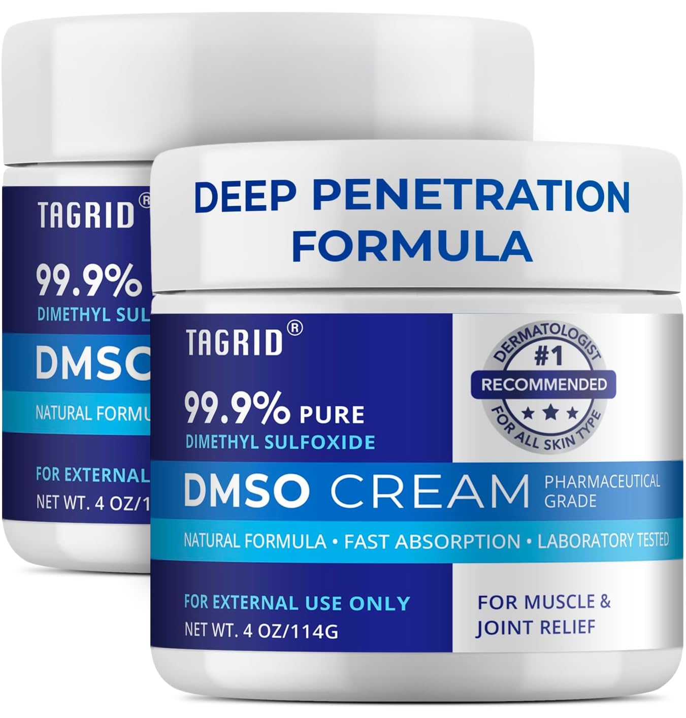 TAGRID DMSO Cream Pharmaceutical Grade: 99.9% Pure DMSO with Magnesium, Arnica & Aloe Vera for Muscle and Joint Pain Relief - Fast Acting Topical Cream for Body Wellness (4 Oz (Pack of 1)) — view 8