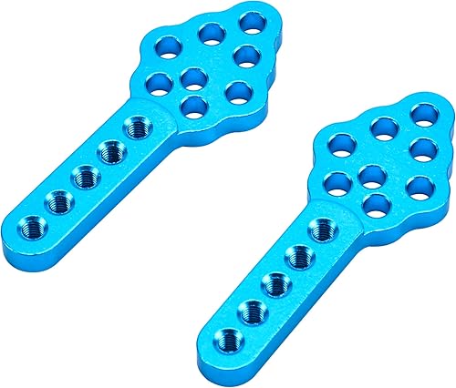 Miniatura 6 de CNC Metal RC Car Amortiguador Montaje Ajustar Altura Ángulo Soporte para Axial SCX10 90046 D90 D110 RC Crawler Car (azul)