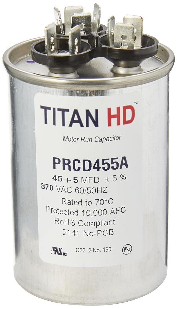 Packard Titan Hd 45+5Mfd, 370V, Round Prcd455A by Packard - Used condition - US$22.16