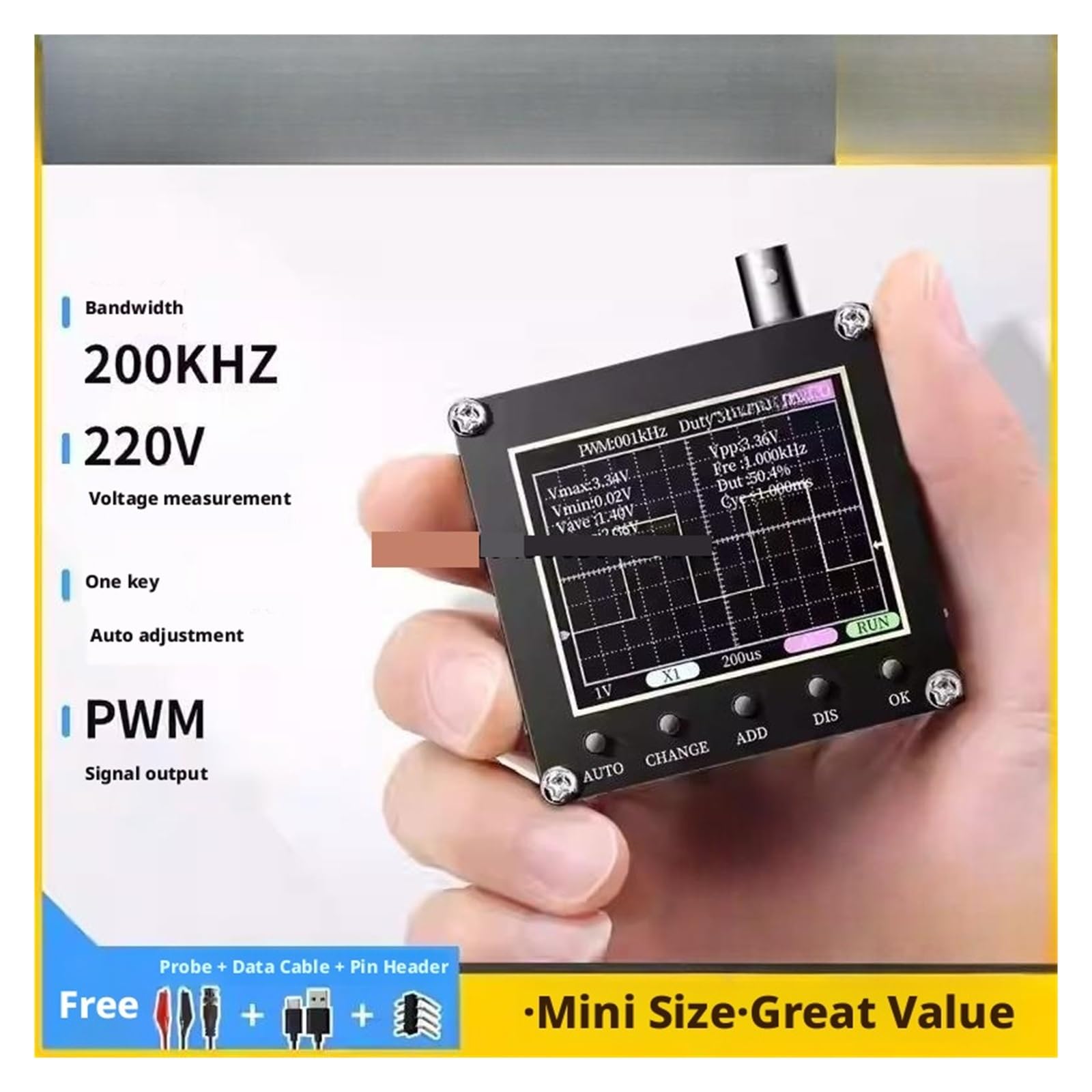 Oscilloscopio portatile, Oscilloscopio digitale portatile 138PRO, kit di apprendimento for STEM entry-level