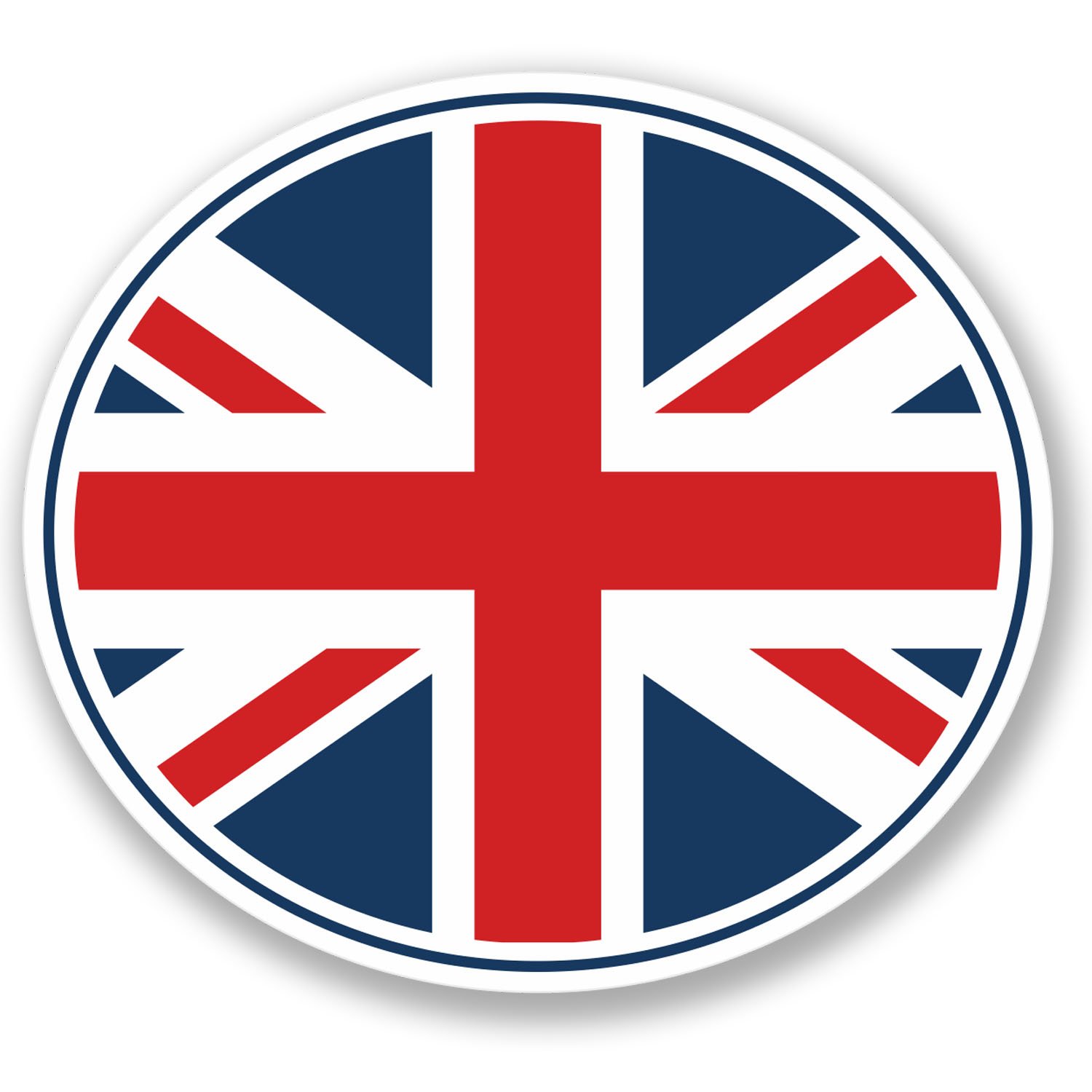 Destinationvinyl Multi 2 X Oval Union Jack Vinyl Sticker Decal Bike Laptop Travel England Flag #4346 (10Cm Wide X 9Cm Tall)