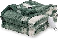 Berkshire Blanket Grace Fur Loftmink Reversible Heated Throw 50x60 - 4 Heat Levels, Auto Shut-Off, Machine Washable Electric Blanket