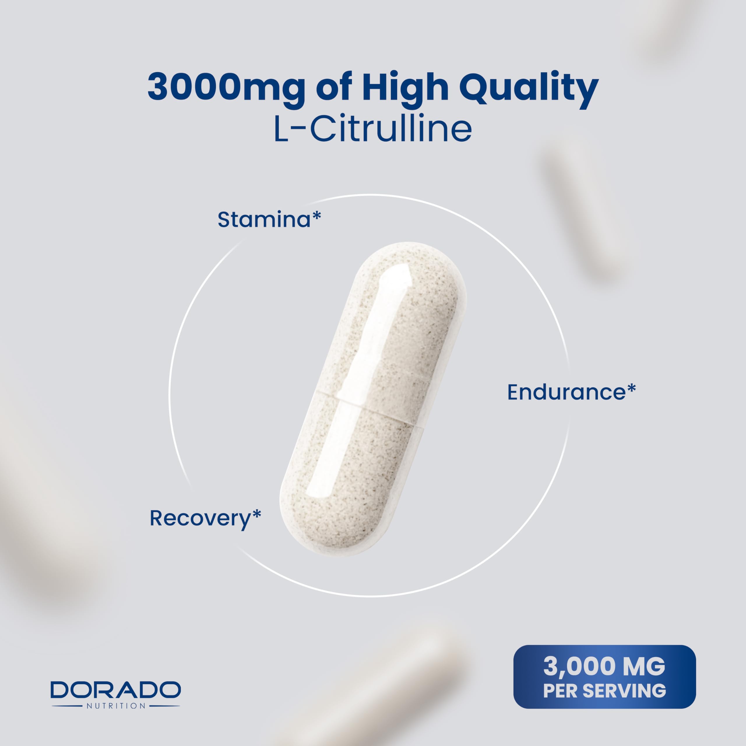 L Citrulline 3000mg Supplement (240 Capsules) Support L Arginine & Nitric Oxide Pills - L-Citrulline For Men & Women - Muscle Recovery & Pump Supplement - 3rd Party Tested, Vegan, Non-GMO - USA Made — Amazon image 4