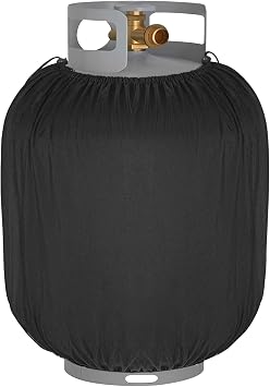 SIRUITON Propane Tank Cover 20lb,Outdoor Heavy Duty 600D Waterproof Oxford Fabric Propane Gas Tank Cover with Adjustable Drawstrings