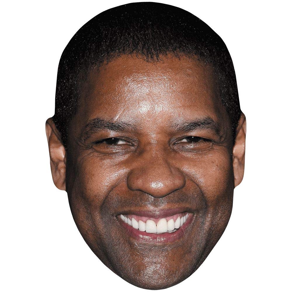 Denzel Washington (Grin) Celebrity Mask, Flat Card Face, Fancy Dress Mask