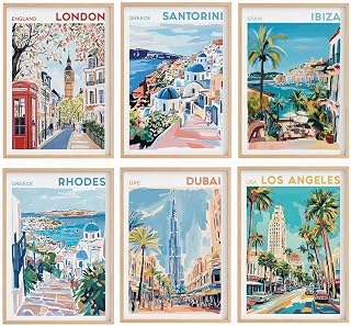 LISA MARIE DESIGNS Choose Your City Travel Poster Set – Personalised City Prints | 100+ Cities including London, New York, Rome, Paris, Dubai | Travel Gallery Wall Art | A4, A3, A2
