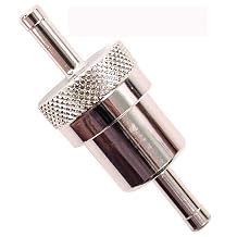 Emgo 14-34460 Chrome Finish 5/16" Aluminum Die-Cast Fuel Filter