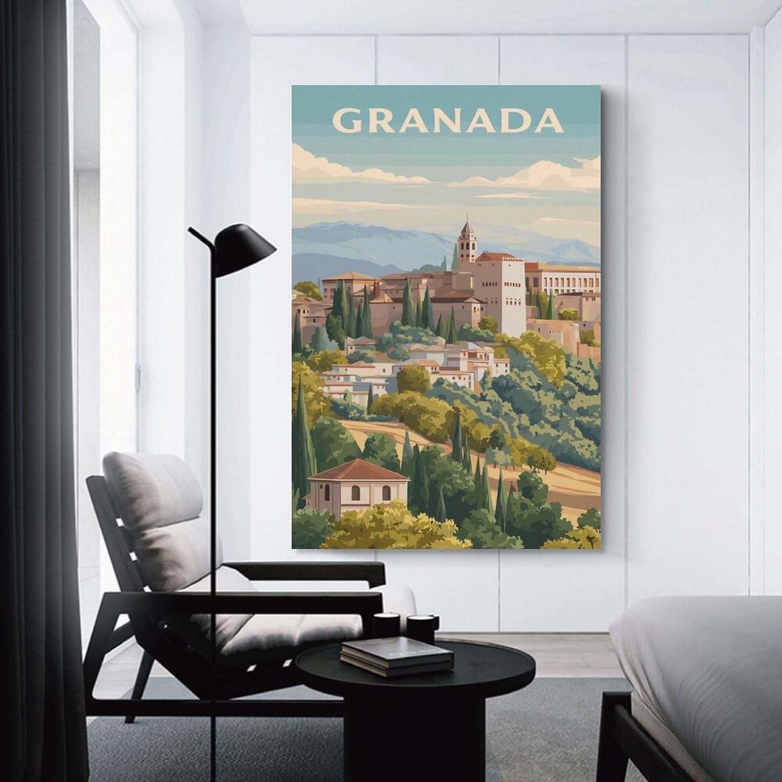 Junmoney Unframe-Style-10 Granada Travel (3) Home Decor Wall Art, 20X30inch(50X75cm), For Lounge, Bedroom Or Personal Spaces, Thoughtful Wall Decor For Art Lovers