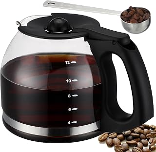 12-Cup Replacement Glass Coffee Carafe for Mr. Coffee Coffee maker Pot, Replace Part# PLD12 PLD12-RB Series, 12 Cups Glass coffee Pot for Mr. Coffee Model #SK12, SK13, EHX23, JWX31, SJX23, SJX39