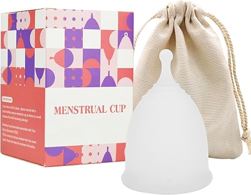 Daily Care - Taza menstrual reutilizable para mujer, silicona suave, a prueba de fugas y cómoda, con bolsa de almacenamiento, cuidado femenino