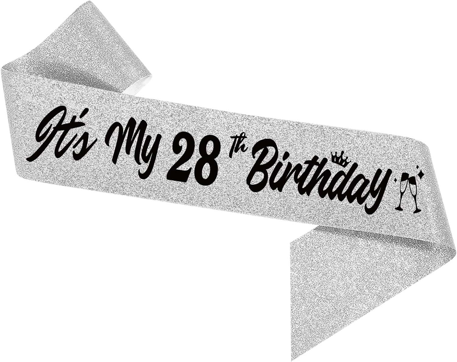 It's My 15th Birthday Sliver Sash - Sparkling Mis Quince Satin Sash for Girl - 15 Years Old Birthday Party Decorations
