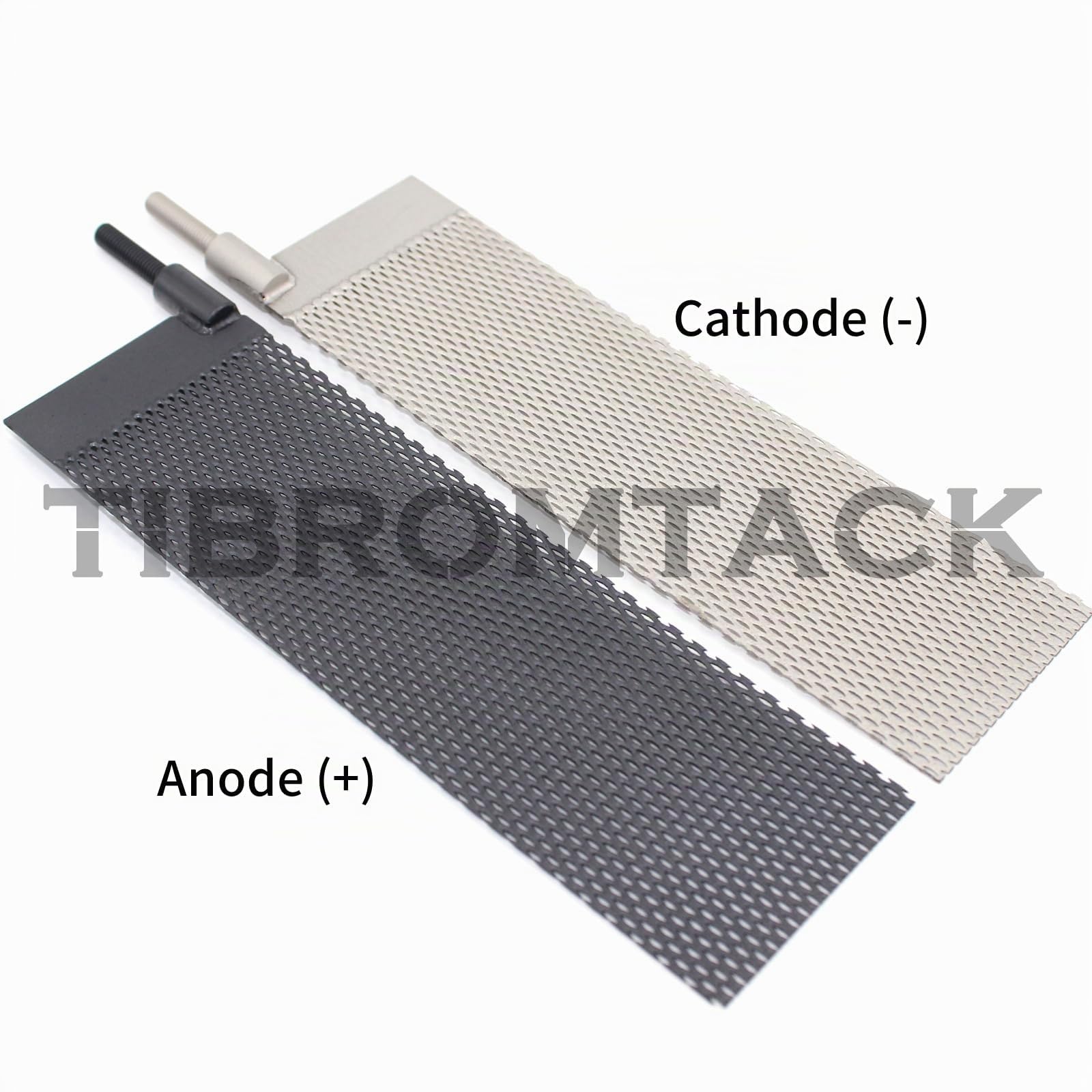 Electrodes en titane pour applications électrochimiques, 2PCS Titane Anode Mesh avec revêtement MMO Ruthénium-Iridium et Cathode Electrolytic Mesh sans revêtement pour le nettoyage des piscines