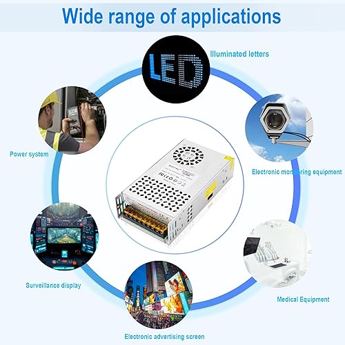 Vista 31 de DC 12V 83.3A 1000W Fuente de alimentación conmutada SMPS AC 110V/220V-DC 12V Adaptador de transformador, para señales publicitarias, sistema de 12