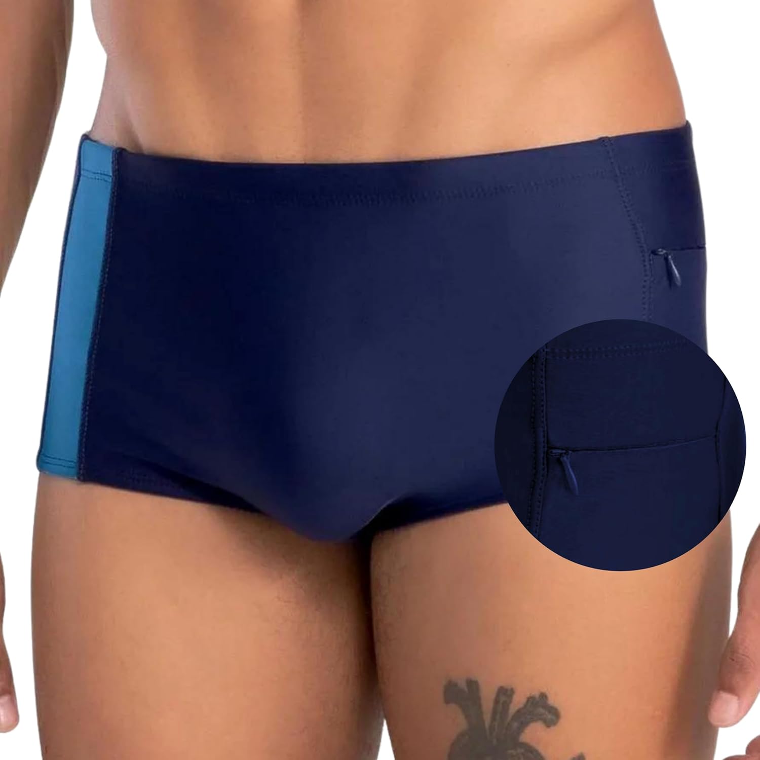 Sunga Clássica Mash Com Bolso UV50+ Lycra Xtra® Life – Moda Praia 2024 Masculino