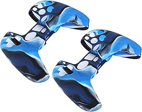 Capa protetora de gamepad capa de gamepad de silicone leve conveniente de usar à prova de poeira selecionar gamepad macio de silicone para gamepad ps5(Camuflagem azul)