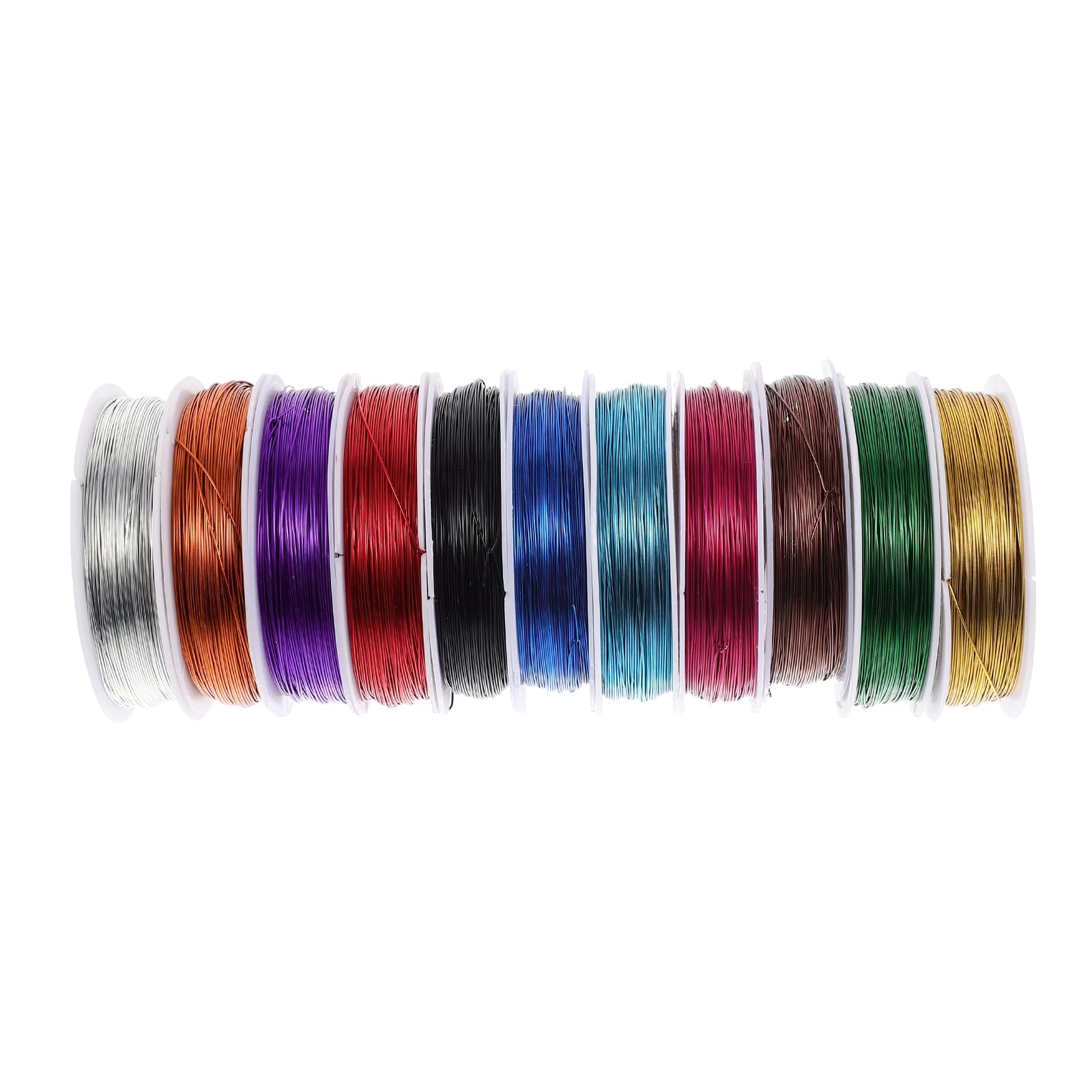 11 Rollos Alambre de Hierro Galvanizado para Manualidades, 0,5 Mm Diámetro, 40 Yardas por Rollo, Colores Mixtos para Bisutería y Bricolaje Creativo