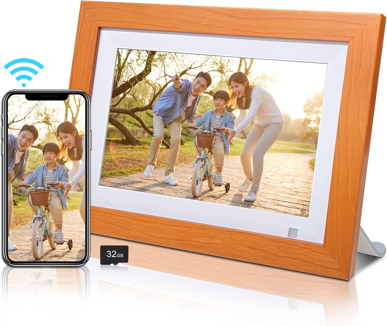 Digital Photo Frame 8 Inch, Hobsir Smart IPS Display WiFi Picture Frame