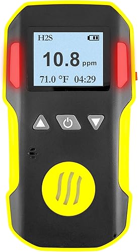 Monitor H2S de Forensics | Calibración y certificado NIST de EE. UU. | A prueba de polvo y explosiones | Recarga USB | Alarmas de sonido, luz y