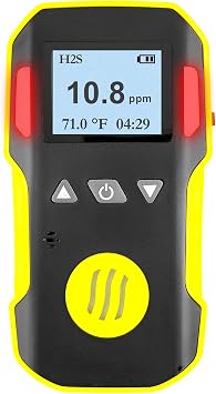 H2S Monitor by Forensics | USA NIST Calibration & Certificate | Dust & Explosion Proof | USB Recharge | Sound, Light and Vibration Alarms | 0-100ppm H2S |