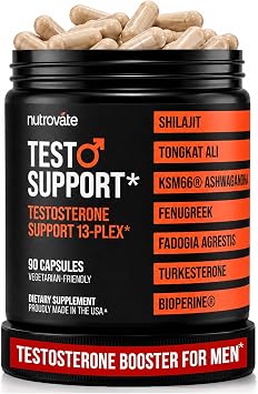 Testosterone Booster for Men with Tongkat Ali, Shilajit, KSM-66 Ashwagandha