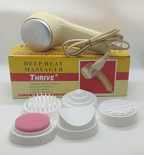 EVOHOME Electric Handheld Full Body Massager With 5+ Massage Heads & Variable Speed Settings For Pain Relief And Relaxation Back Leg & Foot Deep, Tissue Percussion Body Massage Machine(DH)