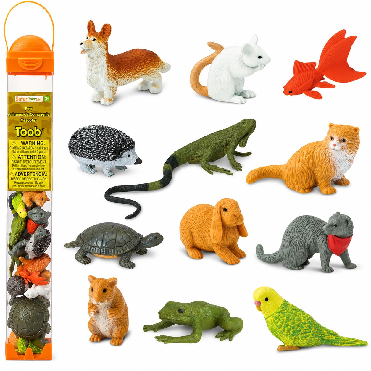 Pets TOOB - 12 Figurines of Household Pets - Educational Toy Figures for Boys, Girls and Kids Ages 3+