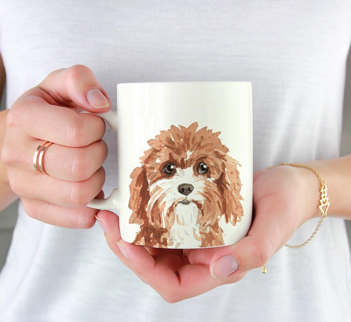 Andaz Press 11oz. Dog Coffee Mug Gift, Cavapoo Up Close, 1-Pack, Pet Animal Lover Birthday Christmas Cavapoo Gifts For Women Cavapoo Mug Cavapoo Cup Cavapoo Coffee Cup