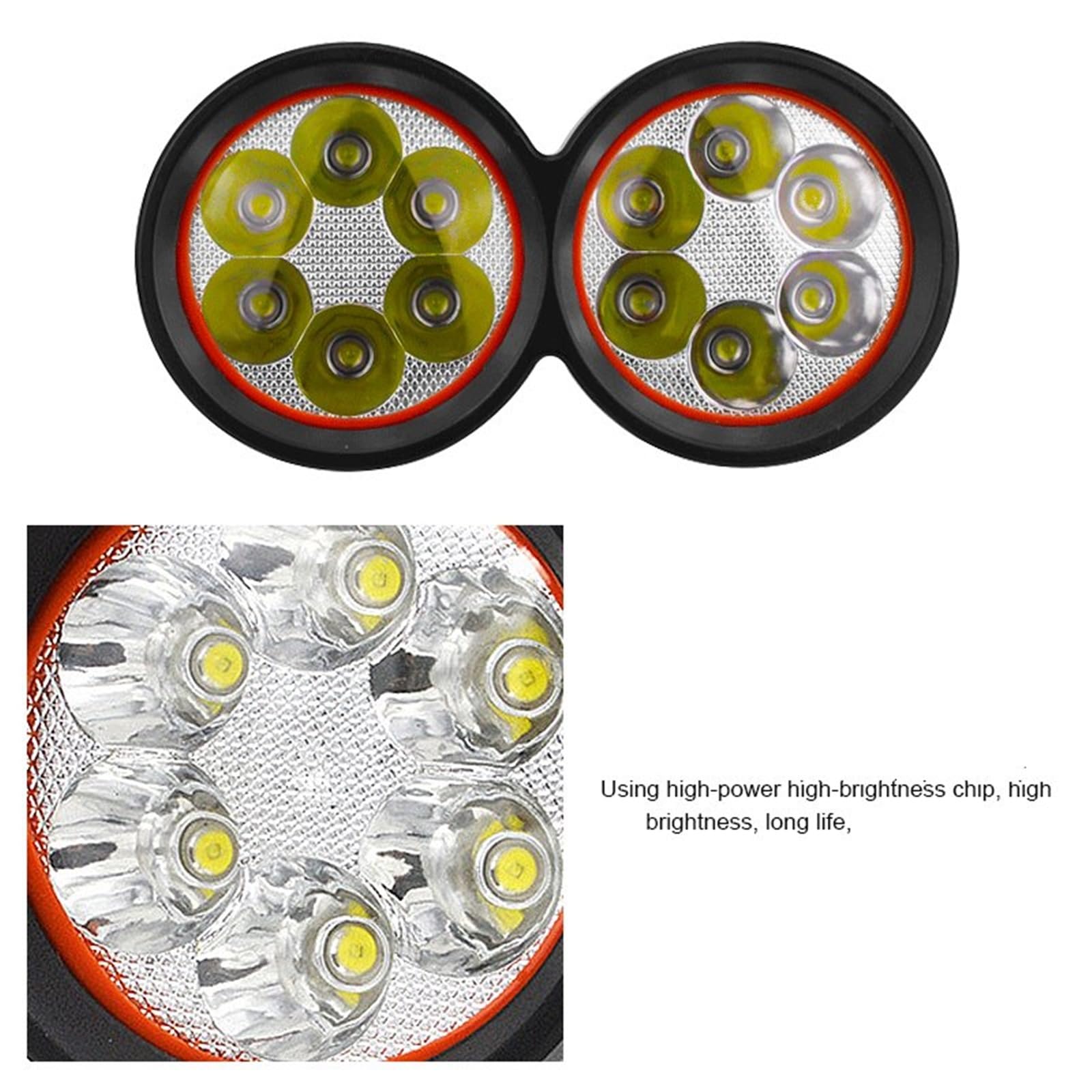 Phare Antibrouillard Projecteur Phares LED 12-90V Phare Moto LED