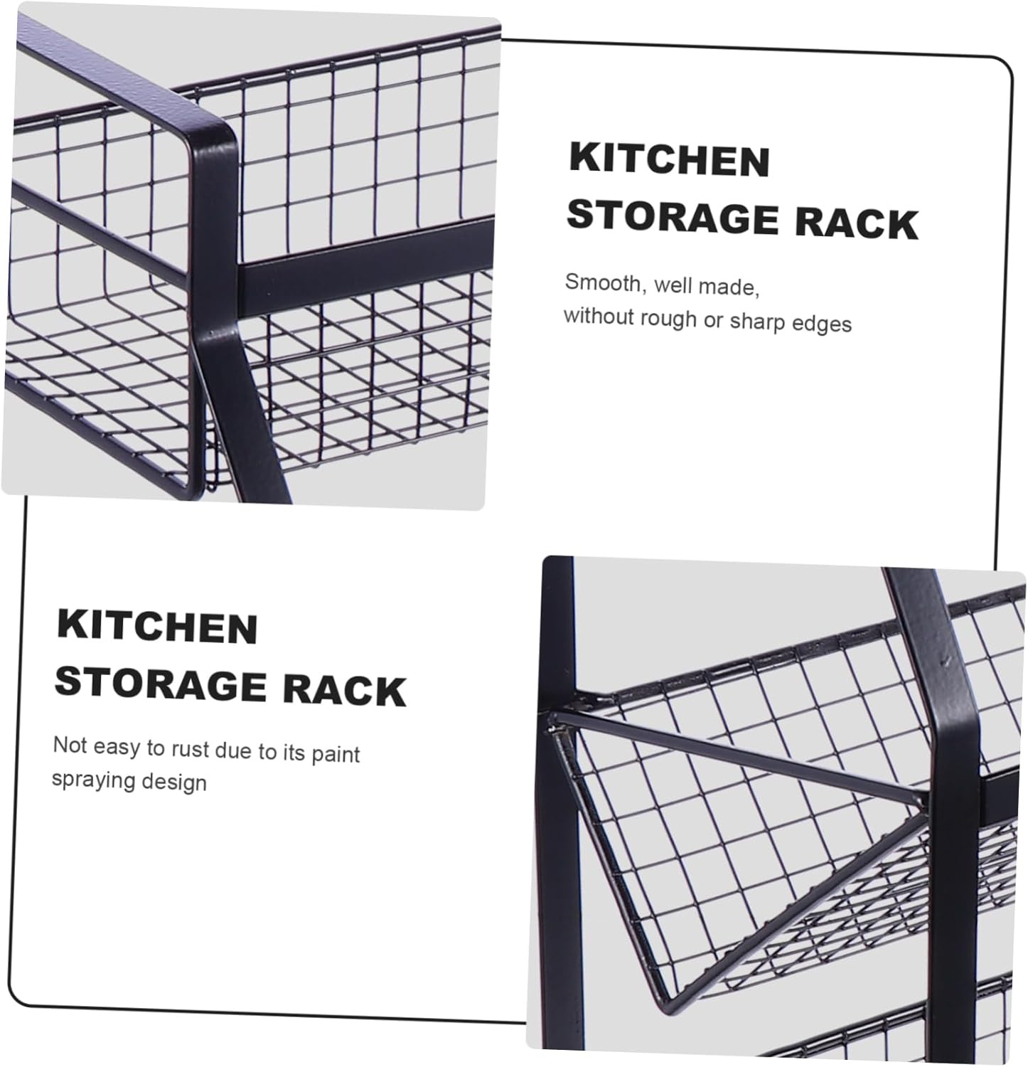 Three Kitchen Storage Rack Seasoning Bottle Holder Portable and Lightweight for Organizing Countertops and Pantries Elegant Design