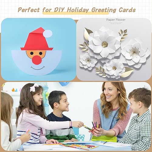 Miniatura 7 de 60 hojas de cartulina blanca de 8.5 x 11 pulgadas de grosor, papel de construcción de tarjetas pesadas de 250 gsm92 libras, papel de impresora