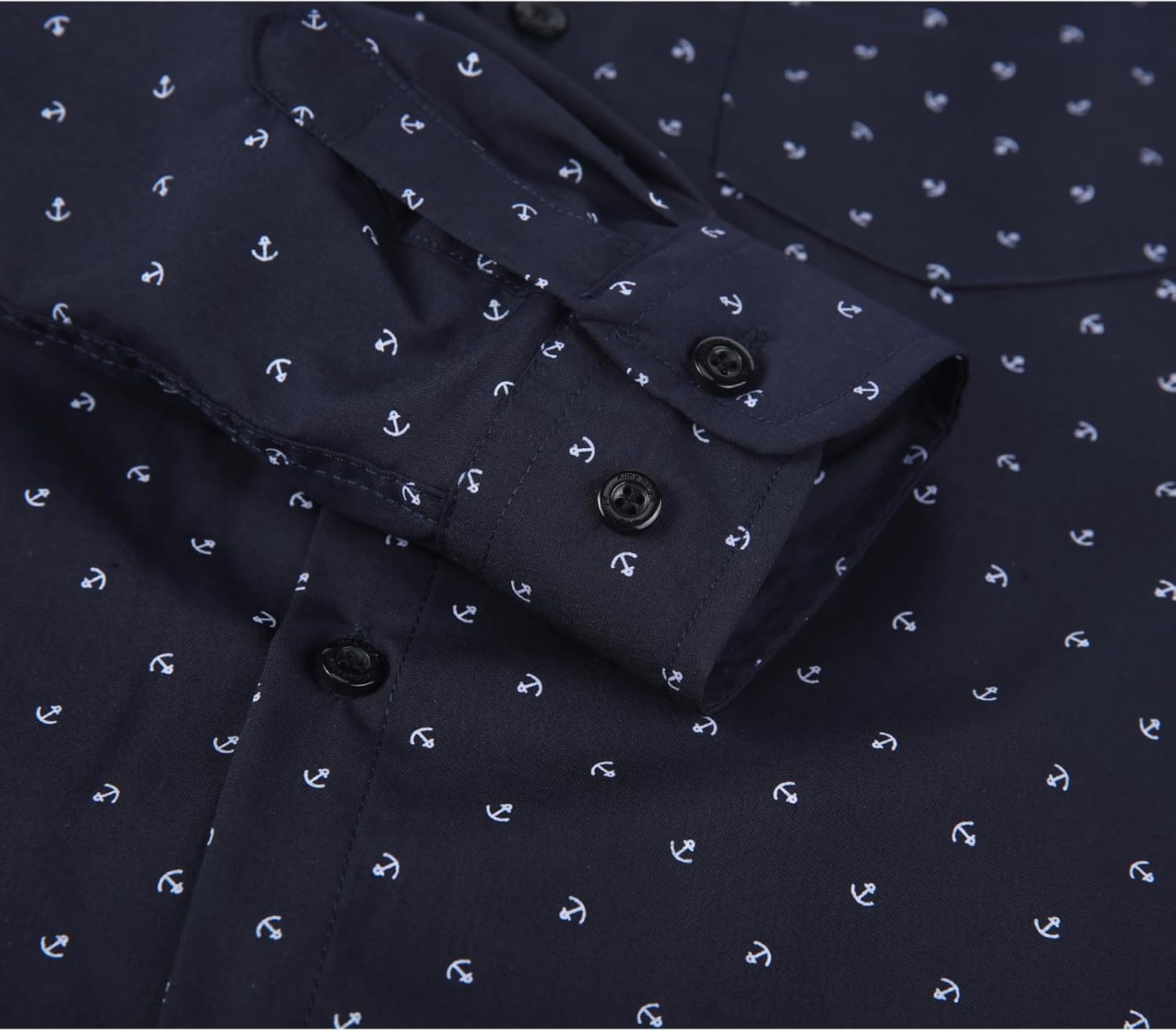 Boys Long Sleeve Patterned Dress Shirt Button Down Comfort Flex Shirts - Image 5