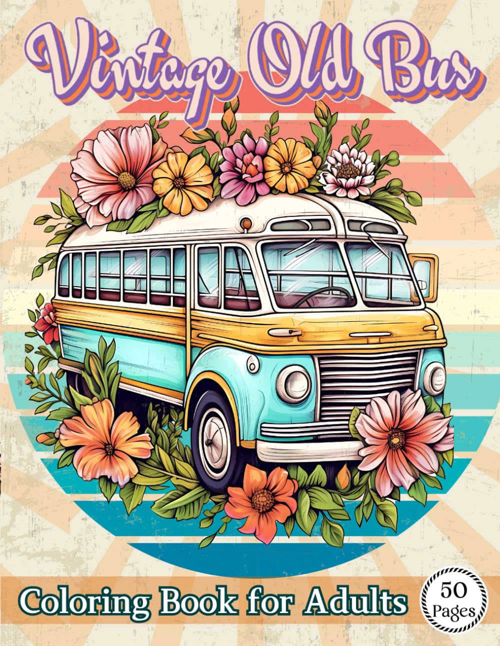 Vintage Old Bus Coloring Book: Classic and Retro Bus Designs for Adults and Seniors