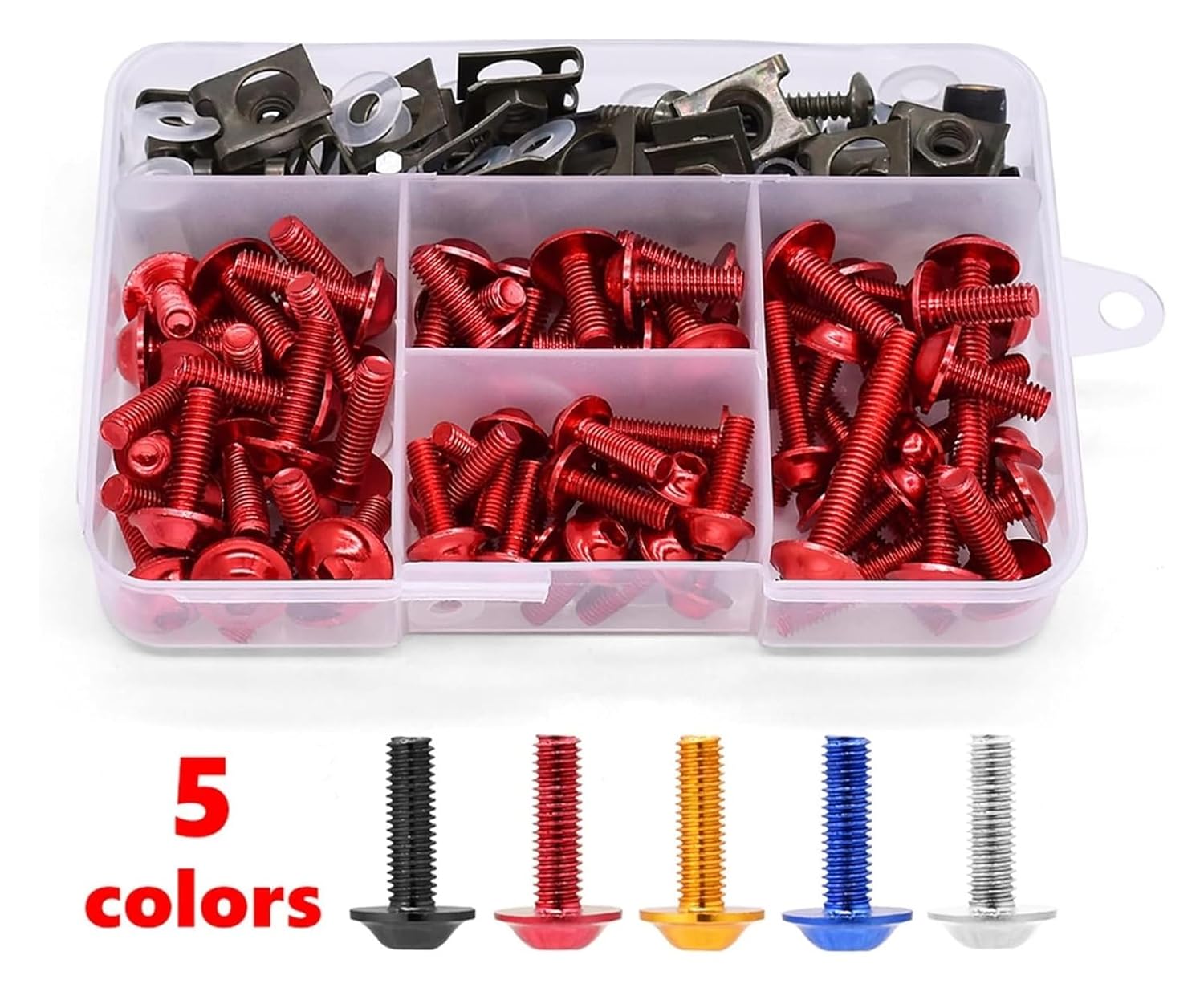 用 KX125 KX250 KX250F KX450F KX100 ボディワークネジ オートバイフェアリングボルト ネジナットキット