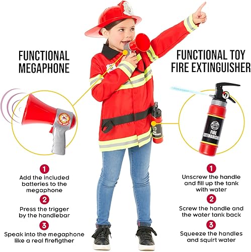 Miniatura 2 de Morph - Disfraz de bombero - Disfraz de bombero para niños y niñas - Disfraz de bombero para niños - Disfraz de bombero para niños