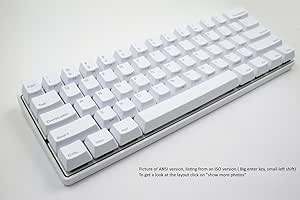 Vortexgear KBC poker 3 - Ultra Compact Mechanical Keyboard - Without Backlight PBT Caps - Cherry Mx-Brown (QWERTY ISO UK) - Metal Casing - White version