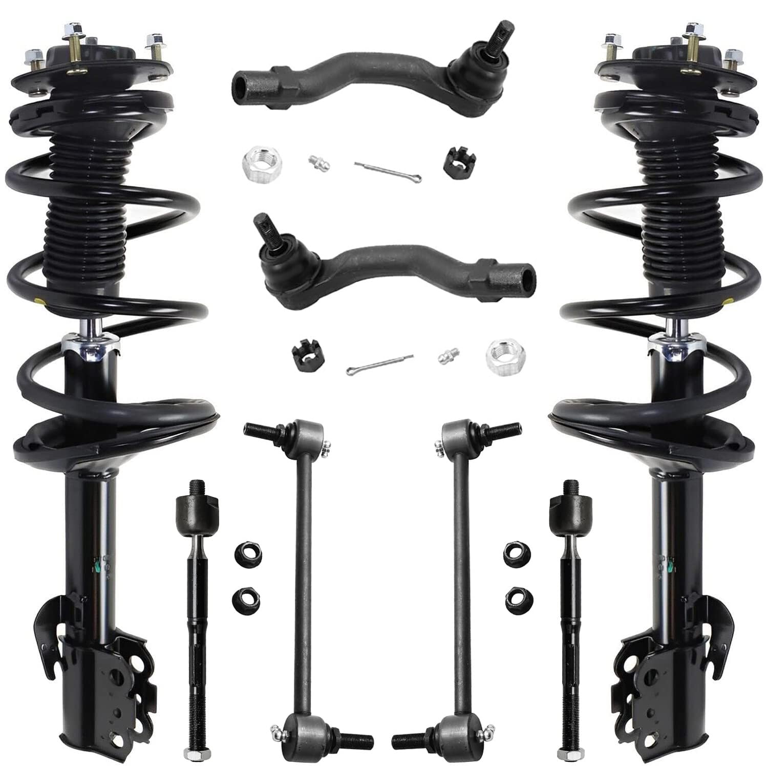 Detroit Axle AWD 3.0L Front Strut w/Coil Spring + Sway Bar Link Inner Outer
