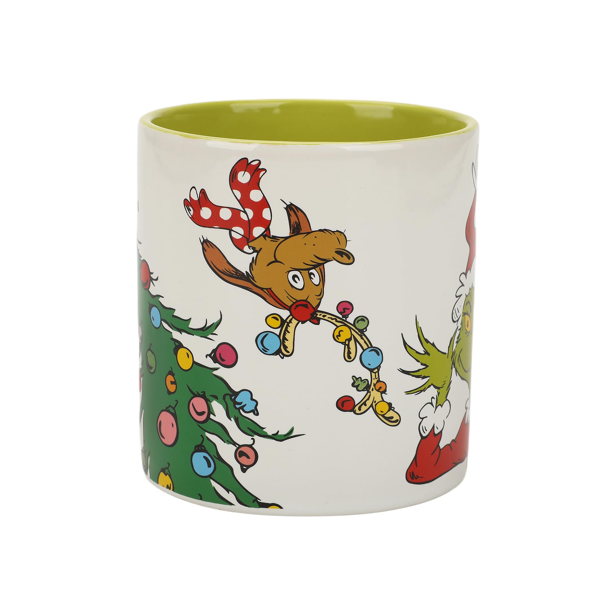 The Grinch 16 Oz Ceramic Mug - Wrap-Around Graphic Christmas Coffee Cup