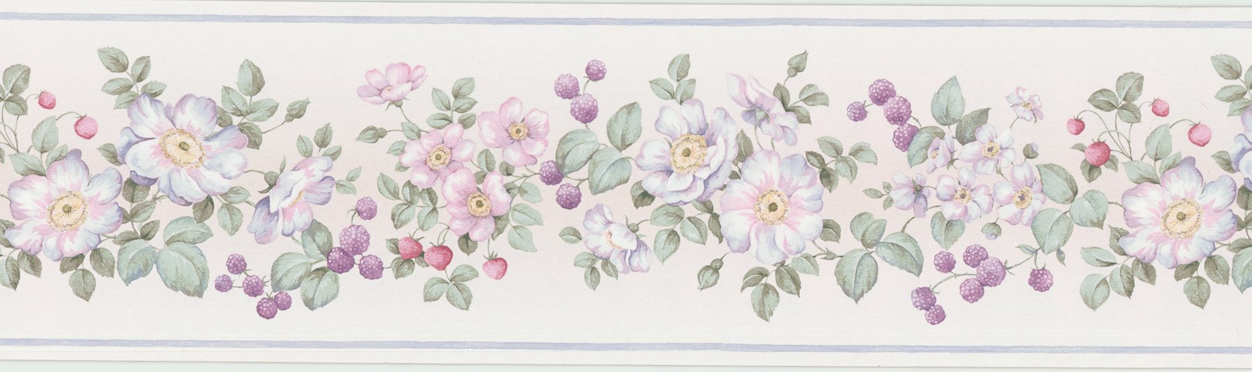 Cenefa floral trail Brewster 418B342 de papel pintado para bordes de pared rústicos