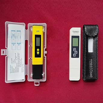 Digital PH Meter, PH Meter, EC Tester, PH Meter & TDS 2-Piece Set, High Precision, Water Quality Inspection Kit, For Water Quality Measurements, Tropical Fish Breeding, Hydroponics, Aquariums, etc., pH 0-14 Measurements, TEMP PPM Test