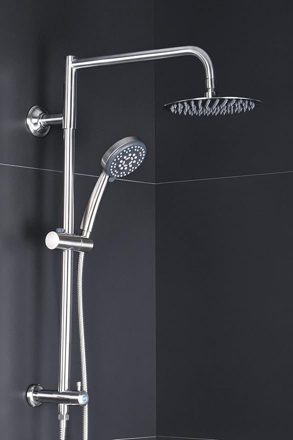 AFA Stainless 8" Rain Shower Head and Hand Shower Combo