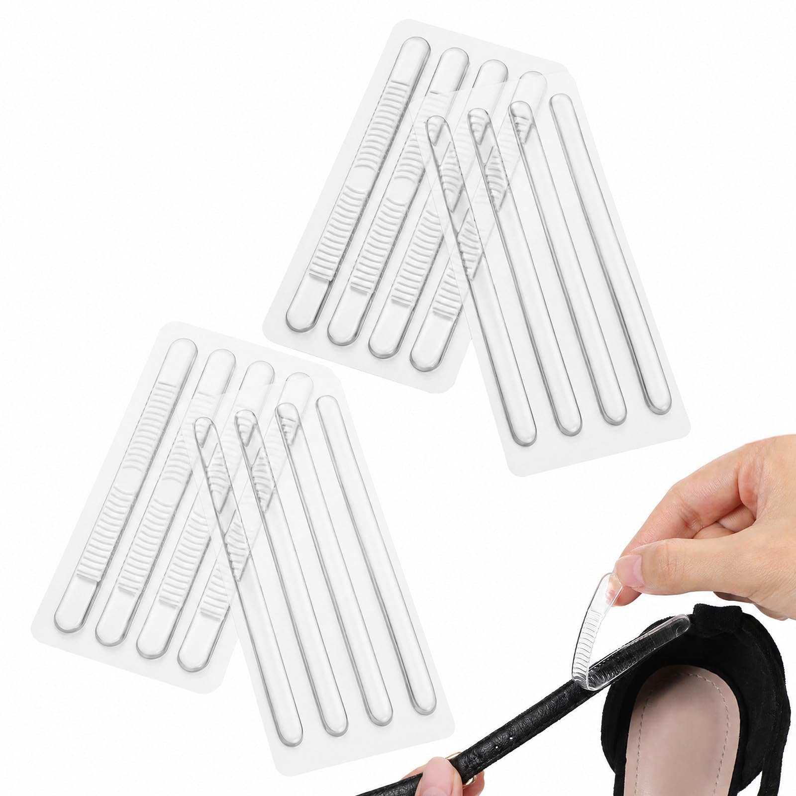 Cabilock 16 Stück Transparente Schuhfersenpolster aus Silikon für Damen