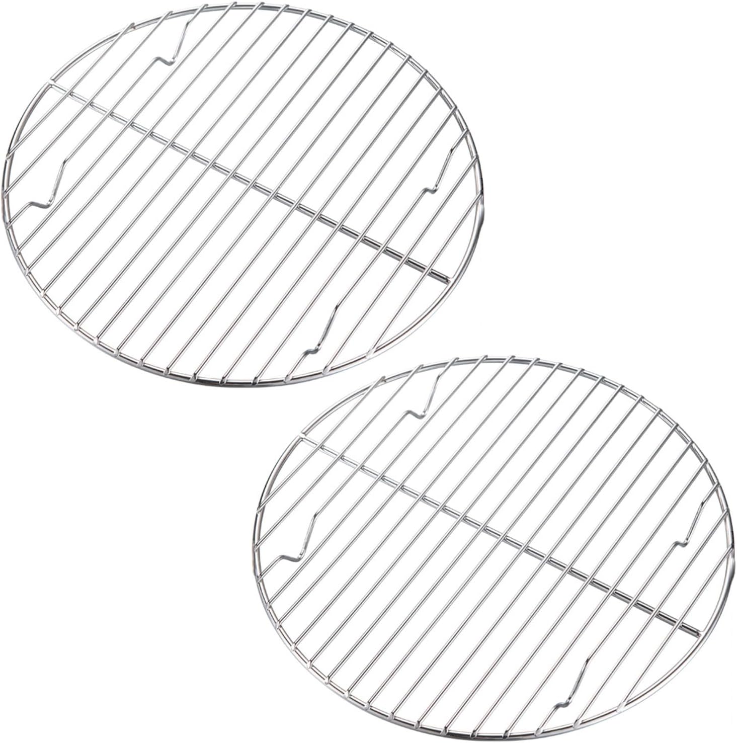 CAMPINGMOON 2pcs φ9.5-inch Round Cooling Rack Roasting Rack for Baking Food Grade 304 Stainless SteelW24-2P