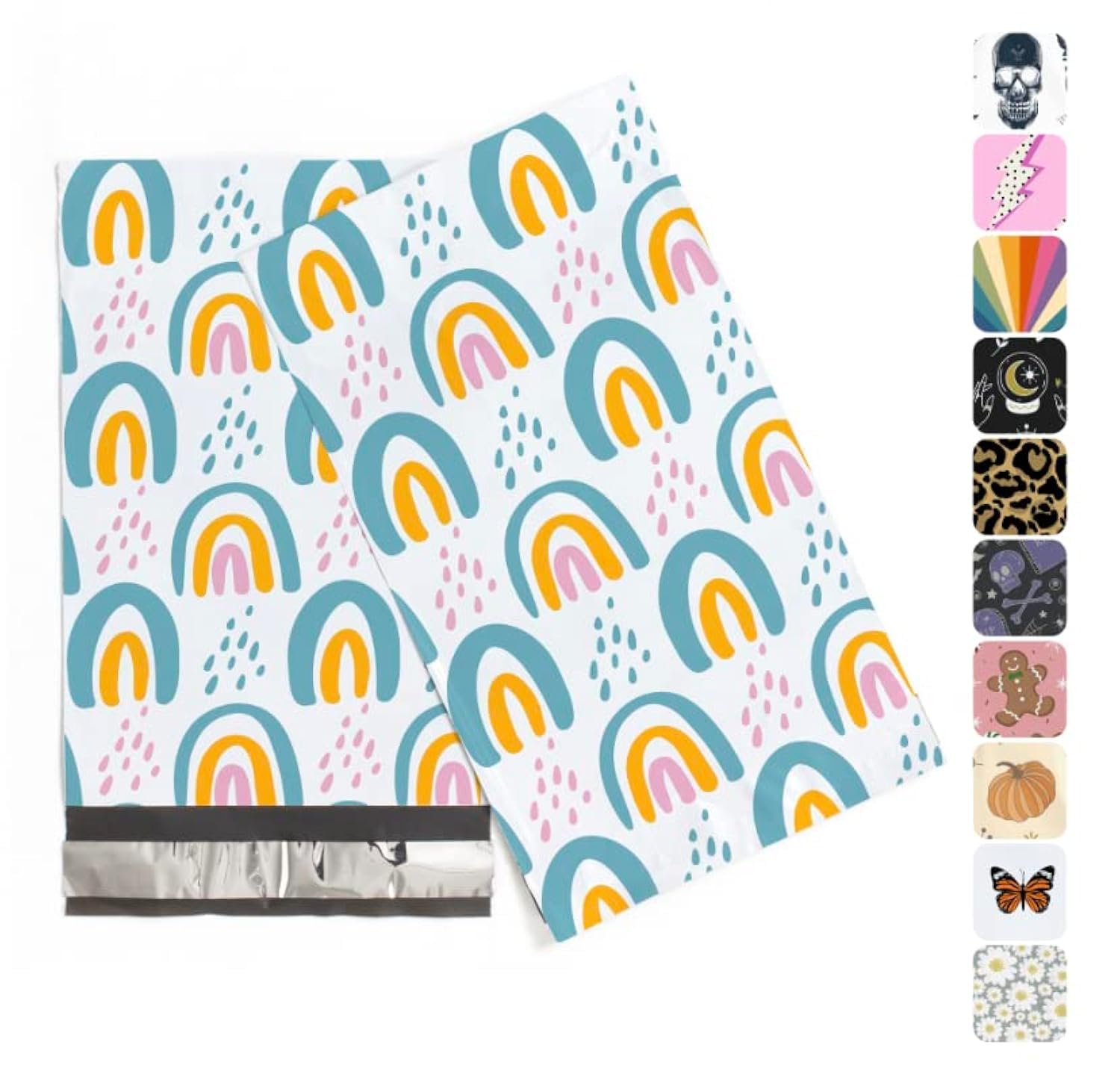 Package MintShipping Bags Poly Mailers 6x9 – 200 Waterproof, Tear-Resistant Poly Bags for Shipping – Cute Packaging for Small Business – Lightweight Shipping Envelopes by [Boho Rainbow]