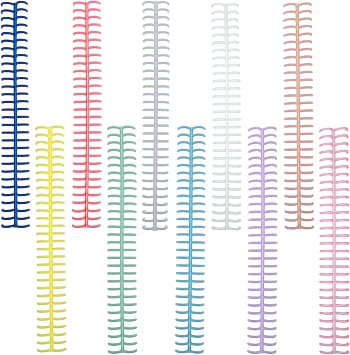 COMNICO Binding Spines, 10Pcs Plastic Binding Combs Binding Machine 30 Hole Click Binding Ring Spiral Book Binder Coils for Student Teacher Business Document File Making Office and School Use
