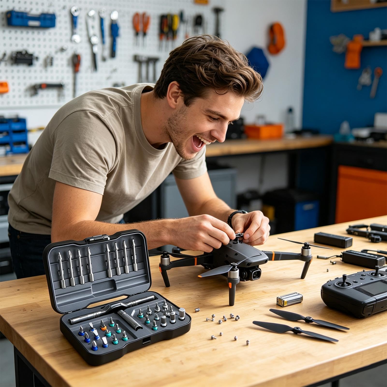 Schraubendreher-Set, magnetisch, mit Koffer, 32-in-1-Reparaturwerkzeug, tragbar