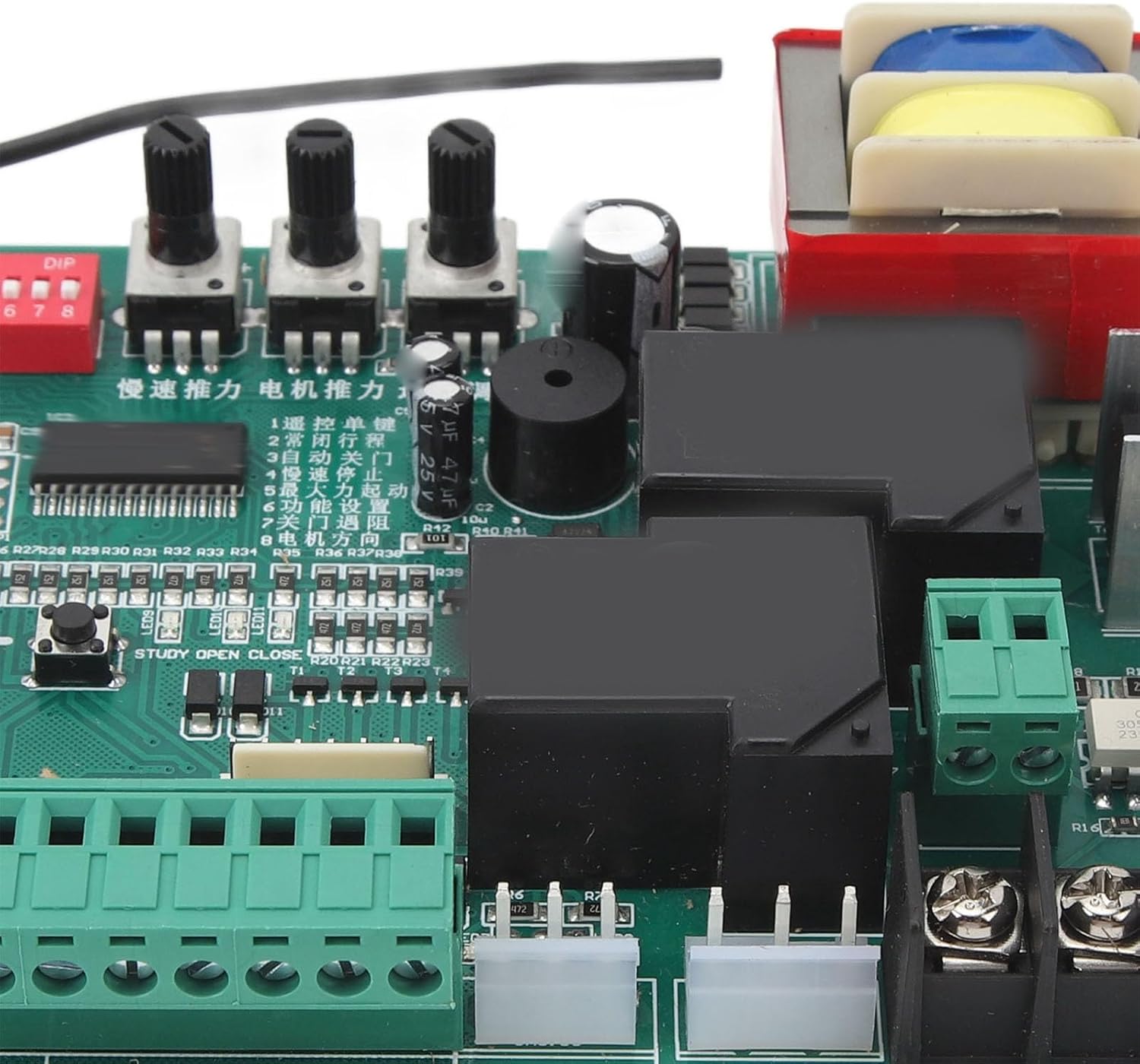 Control Board for Sliding Gate Opener, Circuit Control Board with One Button and Motor Force Adjustment for Automatic Gate Motor and Accessories (110V)