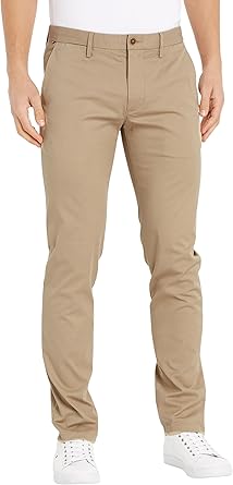 Tommy Hilfiger Men’s Core Bleecker 1985 Pima Cotton Chinos, Beige (Batique Khaki), 32W/32L : Amazon.co.uk: Fashion