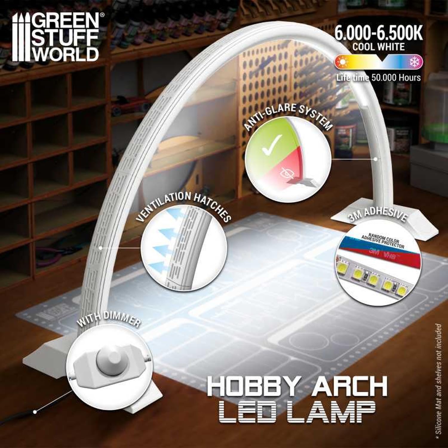 Green Stuff World Hobby Arch Led Lamp Faded White